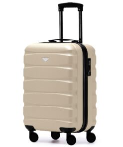 Flight Knight Valises Rigides Legeres en ABS A 4 Roues Valises de Cabine Approuvees pour Easyjet et Plus De 35 Compagnie