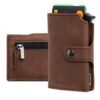 Portefeuille Homme Minimaliste Cuir Marron Protégé RFID 24 Mois Garantie