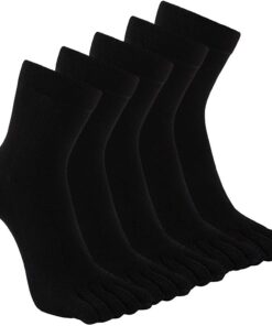 Chaussettes PUTUO 5 Doigts Homme | Séparés Ortails, Chaussettes Five Fingers Adulte, 5 Paires | Mode Orthopédistique | C