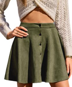 CUPSHE Mini jupe boutonnée - Jupe courte tendance pour femme - Automne-hiver - Chic et confortable - Taille unique - Tis