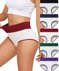 Levao Culottes Femmes Coton Taille Haute Lot De 6(S-XL) Modèle Fashion Confortables