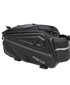 MOSISO Sac à Vélo Hydrofuge 14L pour VTT/Montagne, Sacoche Vélo avec Bandoulière et Poignée, Sac EVA Noir de Transport