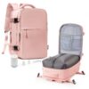 Sac de Voyage à Compression Sous Vide avec Pompe, Sac à Dos Cabine pour Avion (45x36x20 cm) Ordinateur 15,6" Homme/Femme