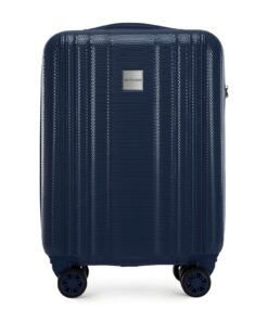 Valise WITTCHEN Ultimo Line Bleu Marine | Bagage Moyen Polycarbonate TSA | Poignée Télescopique 4 Roulettes Pivotantes