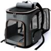 Lekesky Sac à dos extensible pour chat – Sac respirant portable et pliable pour chats de taille moyenne et petite, avec