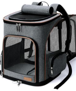 Lekesky Sac à dos extensible pour chat – Sac respirant portable et pliable pour chats de taille moyenne et petite, avec