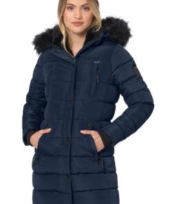 Veste d'hiver chaud Navahoo pour femmes avec capuche - Hiver - Femmes - Extérieur - Douceur et chaleur - Taille M - Colo