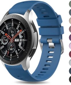 Bracelet en silicone souple Wanme pour Samsung Galaxy Watch 46 mm/Galaxy Watch 3 45 mm/Samsung Gear S3 Frontier, bracele