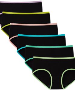 INNERSY Culottes en coton doux pour adolescente 10 à 16 ans - Lot de 6 - OEKO-TEX Standard 100