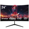 Écran PC Gawfolk 24 Pouces Gaming 180hz Noir|FHD 1080p|1ms|Freesync|100% sRGB|Angle Vue 178 °|HDMI DisplayPort|VESA75*75