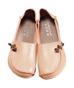 Chaussures de loisirs en cuir vachette véritable pour femme - Légères et confortables - Chaussures originales - Baskets