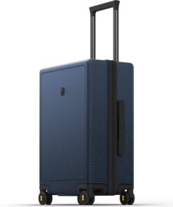 LEVEL8 Valise à roulettes légère en Polycarbonate 100%, Bagage à Main Élégant Bleu Marine, Coque Rigide 8 Spinner, S (54