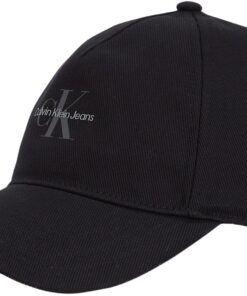 Calvin Klein Casquette Homme Mono Logo Panel en Coton + Calvin Klein + Couvre-sol + Homme + Outdoor + Légèreté + 100% Co