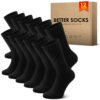 NUOZA - Lot de 12 chaussettes femmes-hommes (43-46, 42-43, 35-38, 47-50), classiques, adaptées au décontracté et au tra