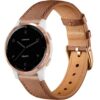 bracelet en cuir véritable garmin vivoactive 4s/3s - 18mm