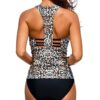 CUPSHE Tankini pour femme - Dos nageur - Coupe fluide - Coupe mi-haute - Maillot de bain deux pièces - Taille mi-haute -