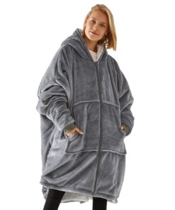 RITOSTA Sweat à Capuche Zippé Garder au Chaud Homme Femme Unisexe RITOSTA Sweat à Capuche Surdimensionnée Ultra Douce en