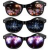 Hifot Lunettes de Diffraction pour Femmes Hommes Nuit Concert EDM Club Feu D'artifice Rave Party