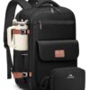 Sac à dos MATEIN Noir pour Voyage et Travail Compatible Ryanair AirFrance Lufthansa, Ordinateur Portable 15,6 Pouces