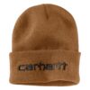 Titre SEO optimisé : Carhartt Isolierte Strickmütze mit Logo-Grafik et Umschlag Bonnet Hommes HIVER NEIGE CHAUD CHIC FON