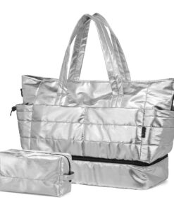 Sac de voyage femme 50 L argenté voyage camping