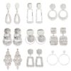 Boucles d'oreilles pendantes argent Hifot femme, grandes boucles d'oreille non percées cadeau anniversaire