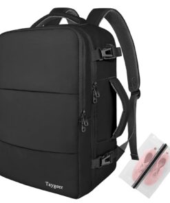 Taygeer Sac à Dos Voyage Cabine Avion 45x36x20 cm, Sac à Dos pour Ordinateur 15.6 Pouces avec Port USB, Homme Femme Voya
