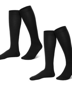 Chaussettes de Compression Boyiee Voyage Avion Hommes Femmes Noir Unisexe Sport Running
