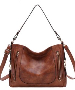 Kasgo Sac à Main Femme PU Tendance pour Travail Voyage avec 2 Bretelles Amovibles, Multi-poches A4 Hobo Cabas Épaule Ban