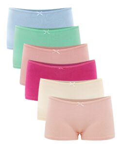 Libella Boxer Femme Taille Basse - Culottes Shorty Femme Coton, Stretch Slip pour Femme (Lot de 3/6) Lot populaire