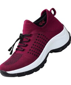 Baskets orthopédiques de marche confort femme respirantes et légères Mode fitness jogging sneakers