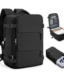 Sac à dos voyage Ryanair Wizzair A1-Noir 20L Bagage cabine imperméable pour week-end et gym