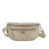 Flora & Co Petit Sac Banane Imitation Cuir Suédine Femme Irrisé Chic Léger Doré - Sac À Bandoulière Porte Épaule