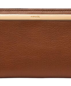 FOSSIL Liza Bi-Fold Wallet pour Femme - Organisation Optime & Espace Abondant - En Simili-Cuir Noir & Rose Gold