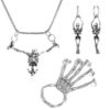 Hifot Bijoux Halloween Collier Tête de Mort Femmes Hommes Accessoires Halloween Punk Gothiques