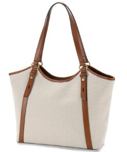 Sacs VASCHY Cabas Femme Cuir PU Élégant Mode Grand Format Tote Bag Zippé Ordinateur 14 Pouces pour Travail École Voyage