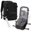 WISEPACK Sac à dos sous-vide voyage cabine avion Ryanair avec pompe bagage cabine 40x20x25 Noir WISEPACK Sac à dos sous-