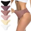 Flintronic Lot de 6 Culottes Femmes Coton Stretch, Confortables et Douces Slips Feminins, Multicolores