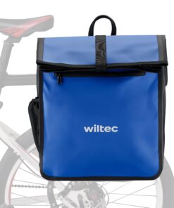 WilTec Sacoche étanche – capacity de 22 L – en PVC – pour vélos et vélos électriques – Cyclisme, courses, excursions