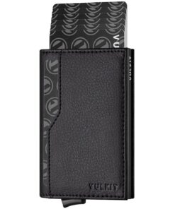 [VULKIT Porte Cartes de Crédit Sécurisé avec Double Fenêtre d'Identification Bluetooth Blocking Le Portefeuille Automati