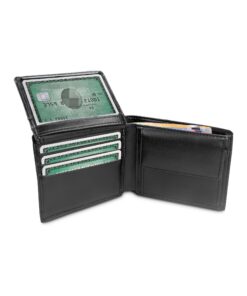 Portefeuille TRAVANDO Berlin Homme - Bloque RFID Noir - Rangement Pièces & Cartes - Taille Paysage
