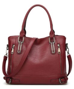 VINBAGGE Sac à main bandoulière en Cuir PU pour Femme | Capacité Élégante | Idéal pour le Travail & Shopping | Grande Co