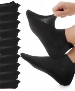 YouShow 10 paires chaussettes basses homme femme, coton courtes chaussettes basses respirantes, antiderapantes et confor