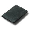 Portefeuille en Cuir Minimaliste avec Blocage RFID, Homme et Femme, Petit - Portefeuille Fin à Deux Volets avec Poche Av