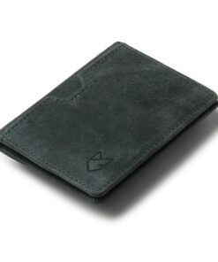 Portefeuille en Cuir Minimaliste avec Blocage RFID, Homme et Femme, Petit - Portefeuille Fin à Deux Volets avec Poche Av