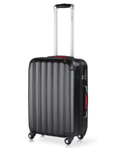 Valise Monzana Rigide Noir 4 Roues ABS Fonctionnelle et Robuste pour Voyageateurs Entraînés Spéciale Valise Monzana 360°