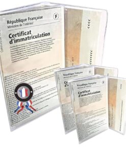 Pochette Carte Grise Kinoco Durable Étanche - Protection Voiture Moto - Lot de 3 Étuis Transparency Anti-Rayures