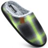 COFACE Chaussons Homme Hiver Chaussures Chaudes en Mousse à Mémoire de FormeDoublées en Laine Épaisse,Vernis Antidérapan