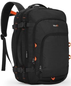 Sac à Dos Tolaccea Voyage Cabine Avion Noir Imperméable 35L-45L Antivol Global Recycled Standard Sac à Dos Tolaccea Vo