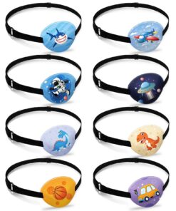 Cache Oeil Medical Licorne 8Pièces pour Adultes et Enfants AmblyopieORTHOPTISTE Couvre Lunettes